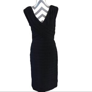 Tadashi MEDIUM Black Sleeveless Layered Dress